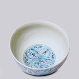 Blue and White Porcelain Rose Large Bowl