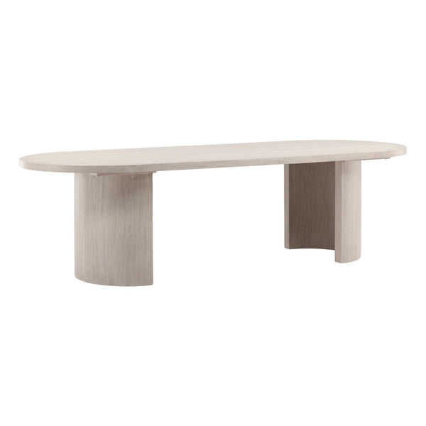 Whisper Grey Oval Dining Table