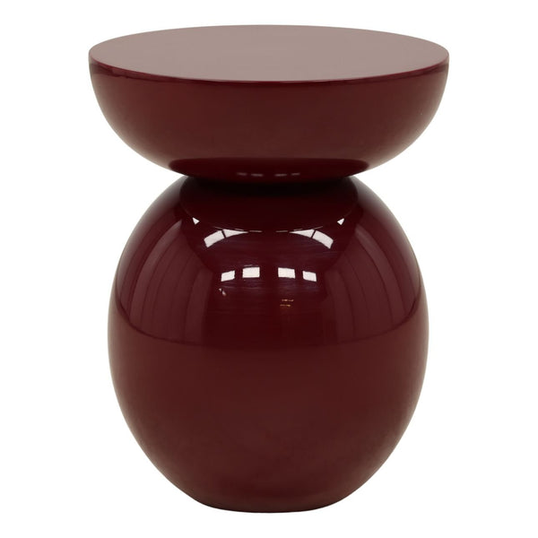 Burgundy Lacquered Side Table