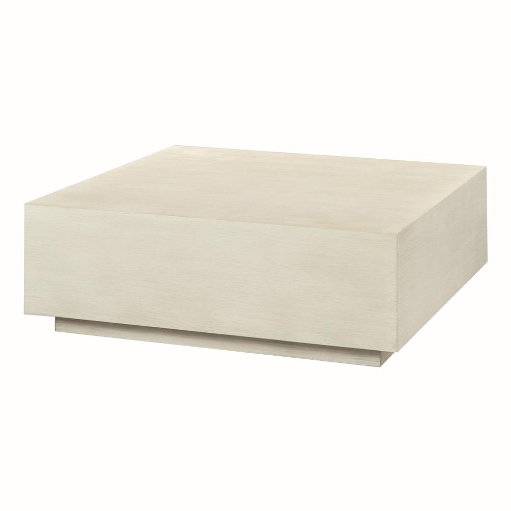 Drift Square Whitewash Coffee Table