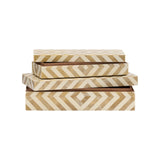 Chevron Bone Inlay Boxes (Pr)