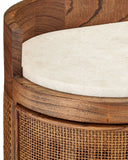 The Delphine Rattan Bar Cabinet
