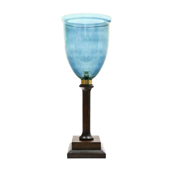 Agatha Glass Hurricane Turquoise
