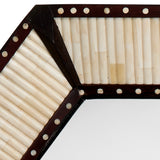 Bone Inlay Octagonal Mirror