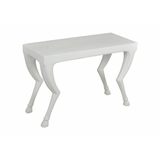 Hoof Detailed White Resin Console Table