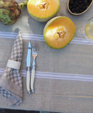 JLaguiole 24 Piece Flatware Set, Ivory in Wood Box with Acrylic Lid