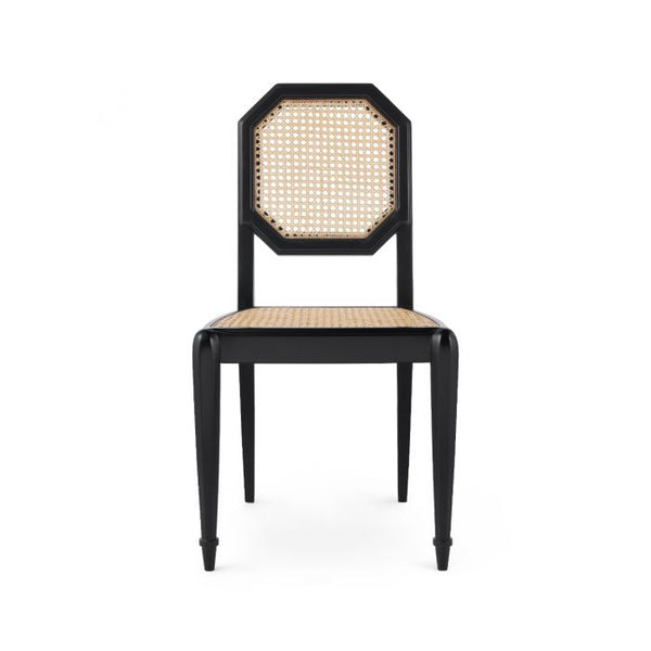 Lily Octagonal Black Cane Dining Chair