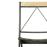 Stackable Garden Chair Metal & Teak