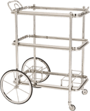 English Bar Cart and Tea Trolley Brass or Nickel