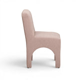 Light Pink Performance Chenille Arched Dining Chair
