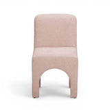 Light Pink Performance Chenille Arched Dining Chair