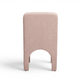 Light Pink Performance Chenille Arched Dining Chair