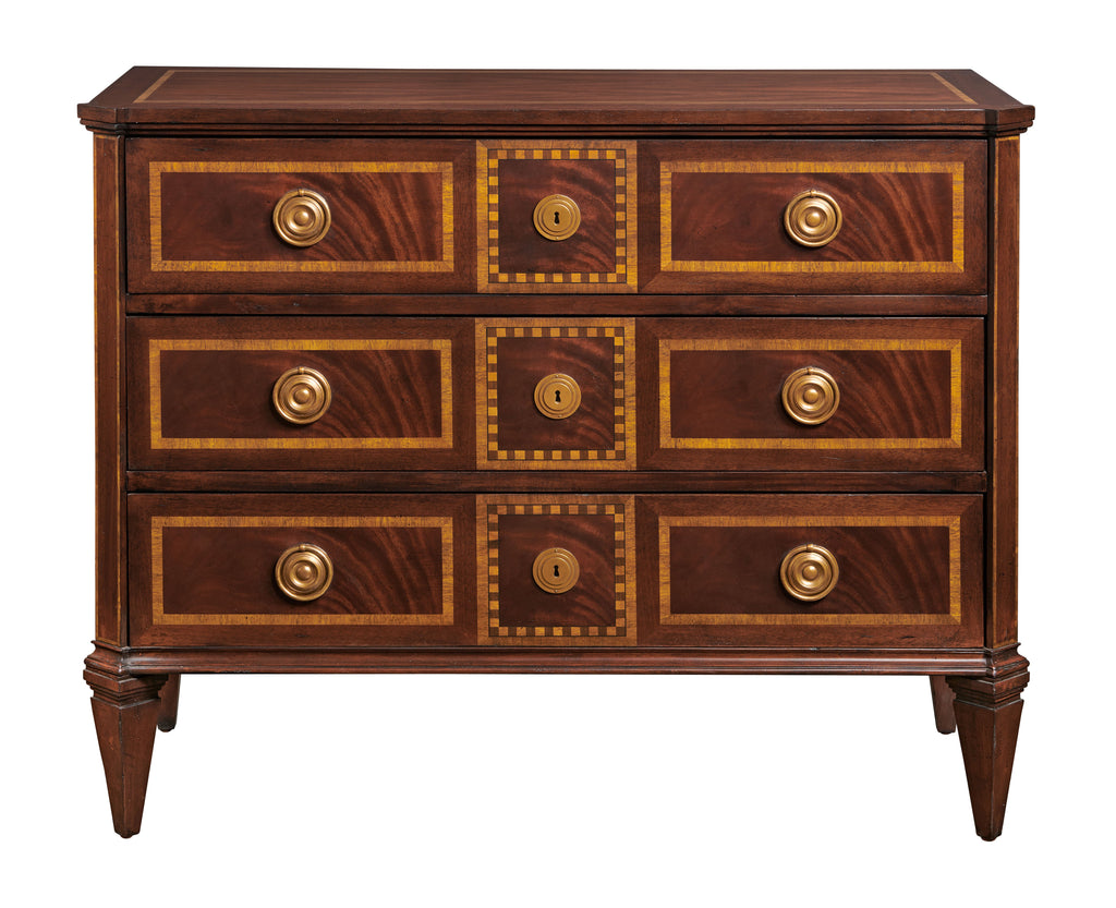 Italian Inlay Chest, Mahogany