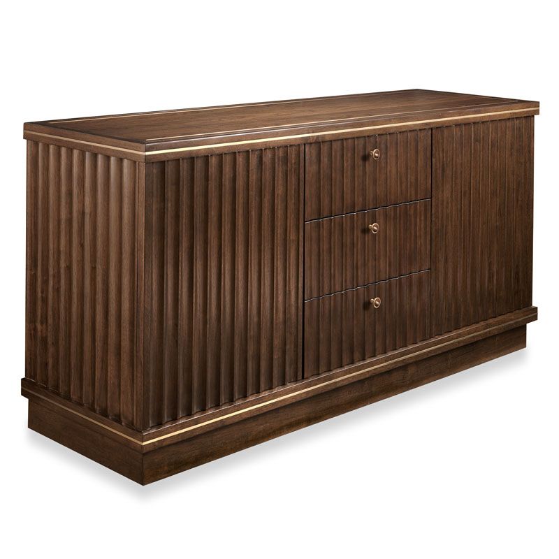 Neoclassical Style Walnut Sideboard