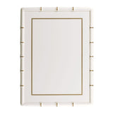White Faux Bamboo Side Table