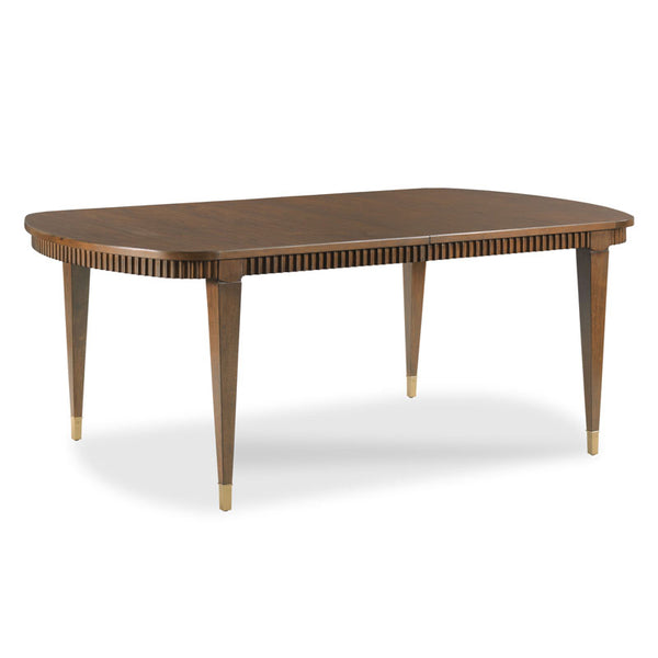 Neoclassical Style Walnut Extendable Table