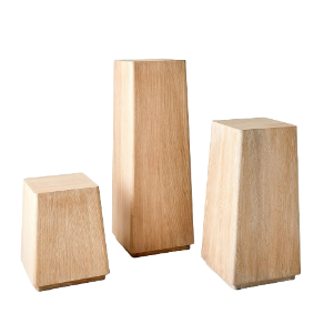 Oak Wood Pedestal Collection