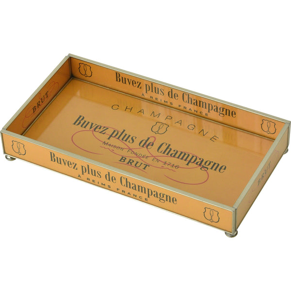 Orange Brut Champagne Vanity or Bar Tray