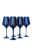 ESTELLE COLORED WINE STEMWARE - SET OF 6 {MIDNIGHT BLUE}
