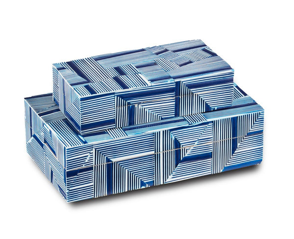 Blue Geometric Box Set of 2