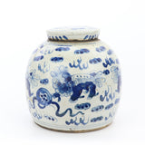 Vintage Ming Jar Lion Motif - 2 Sizes