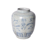 Blue & White Silla Small Pot Double Happiness Motif