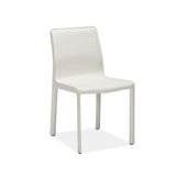 Jada White Leather Dining Chair