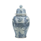 Blue And White Porcelain Silla Flower Temple Jar