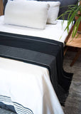 Black and White Diwan Throw