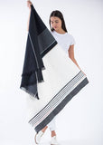 Black and White Diwan Throw