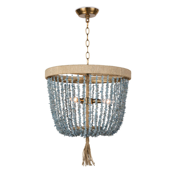 Milos Chandelier Aqua or Blue Black