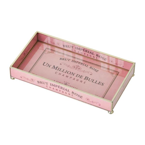 Pink Brut Champagne Vanity or Bar Tray