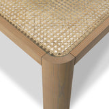 Cane and Light Wood Coffee Table