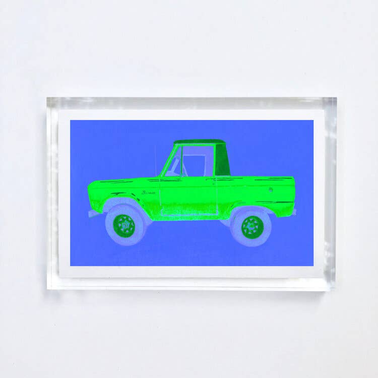 #7 Bronco Print With Acrylic Frame
