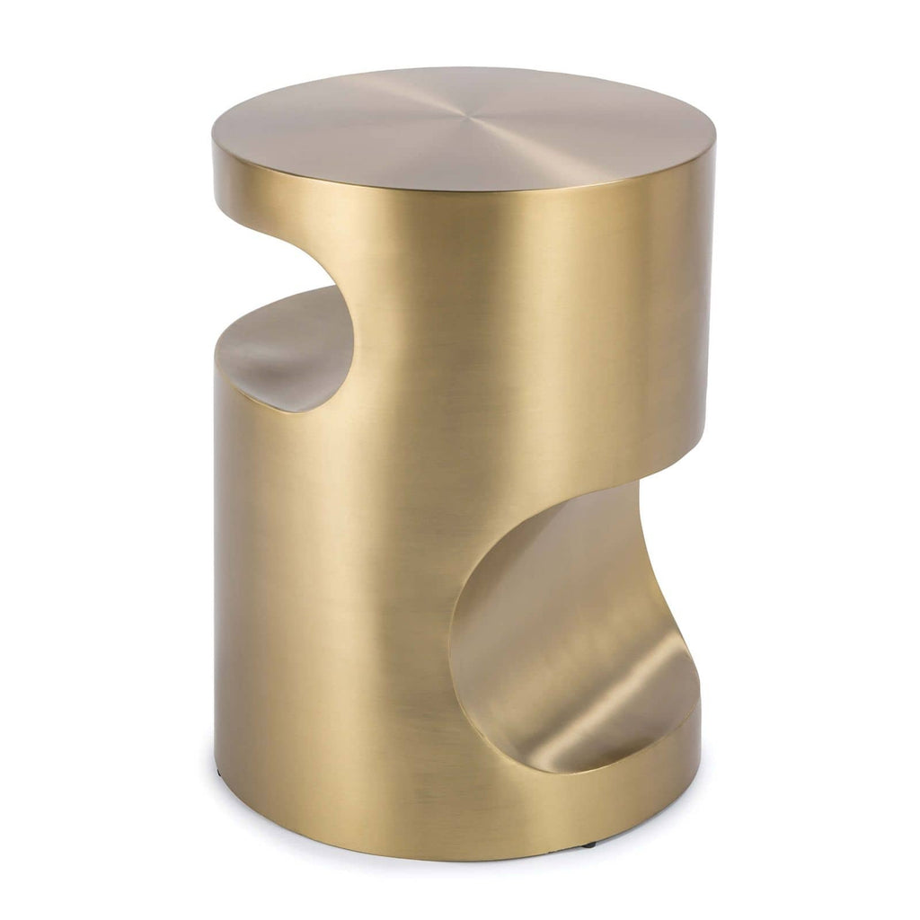 Sculptural Gold Side Table