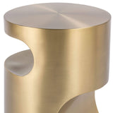 Sculptural Gold Side Table