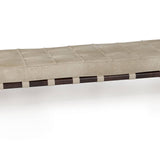 Tufted Gallery Bench Ivory or Brown