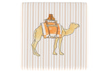 Gray Malin Skirted Storage Ottoman, Camel Stripe Tan