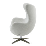 Mid Century Egg Style Inspired Swivel Chair Boucle