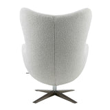 Mid Century Egg Style Inspired Swivel Chair Boucle