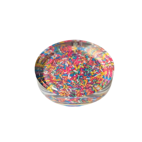 Round Acrylic Block Sprinkle Candy Dish Catchall