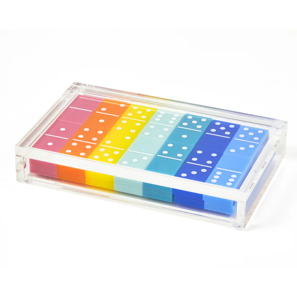 Lucite Multicolor Domino Set