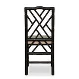 Birch Black Finish Linen Bamboo Dining Chair (Set of 2)