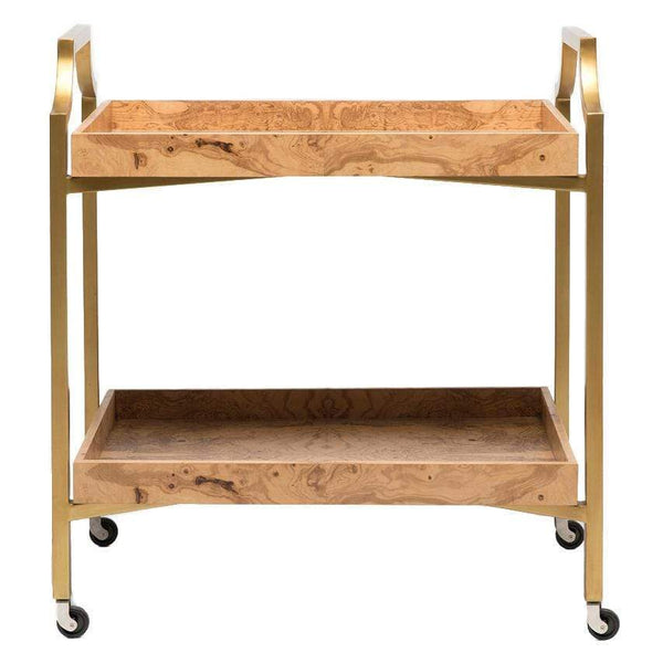 Olive Ash Burl Bar Cart