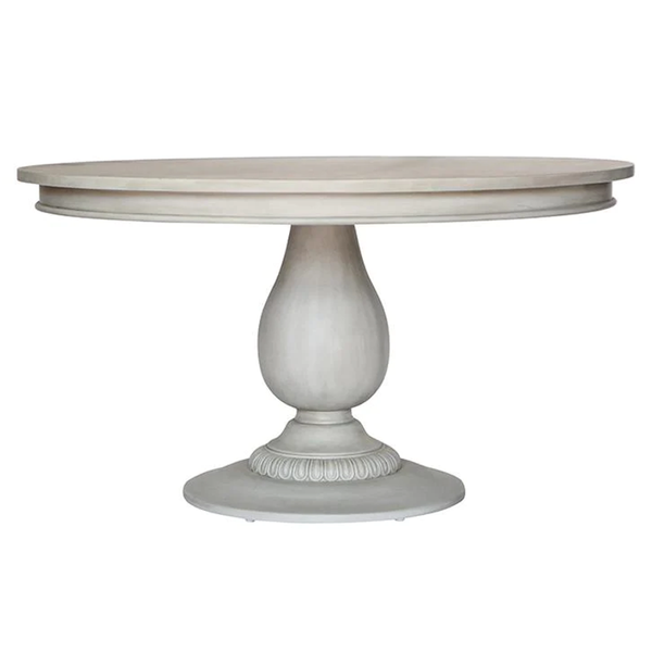 Charlotte Pedestal Table - Aged French Grey