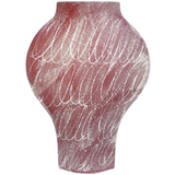 Ceramic Vase ‘Dal - Negative Circles Red’