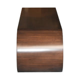 Dark Wood Curved Modern Bench