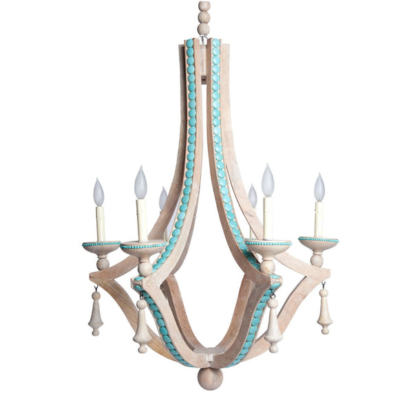 Emporium Home Cabochon Chandelier Turquoise