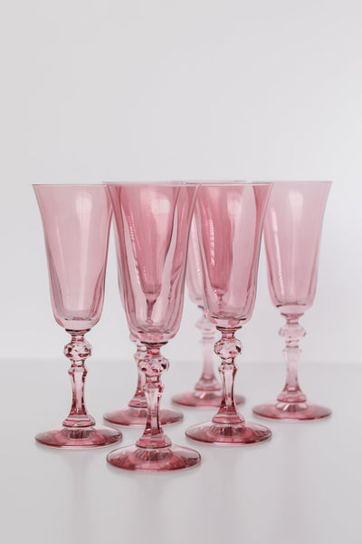 ESTELLE COLORED REGAL FLUTE - SET OF 6 {ROSE}