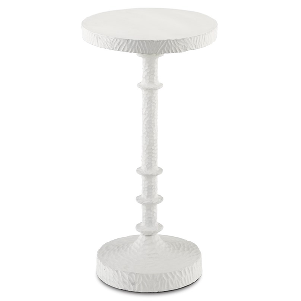 Gesso White Cast Finish Drink Table